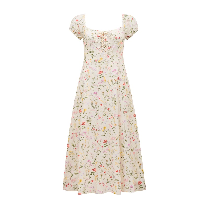 Sallie Tie Front Midi Dress