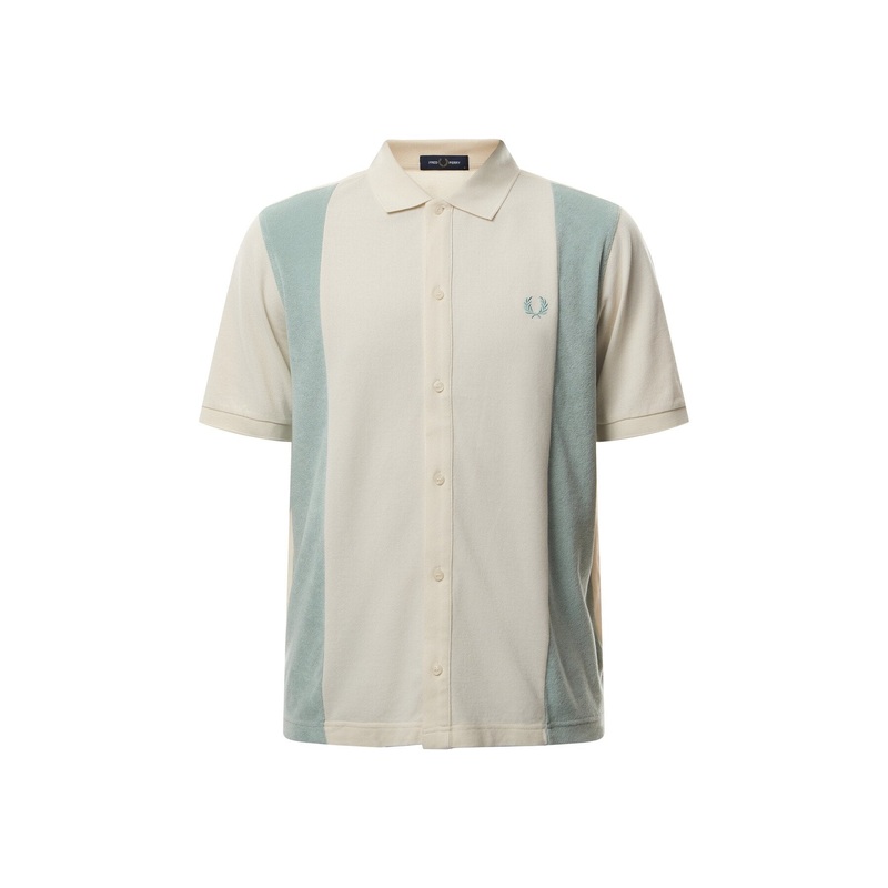 Towelling Panel Short Sleeve Polo Shirt