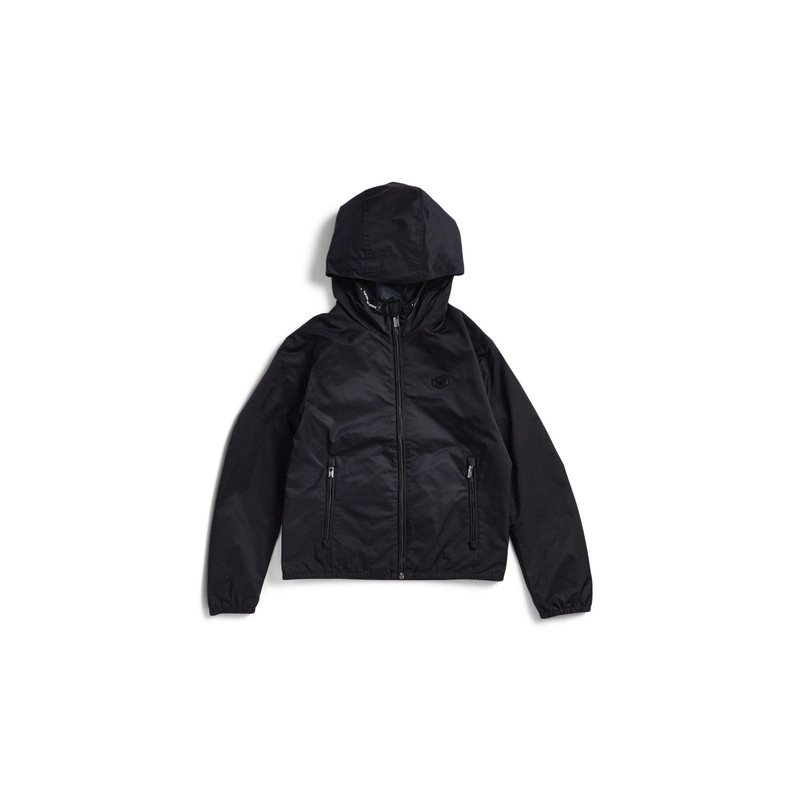 Blouson jacket with hood