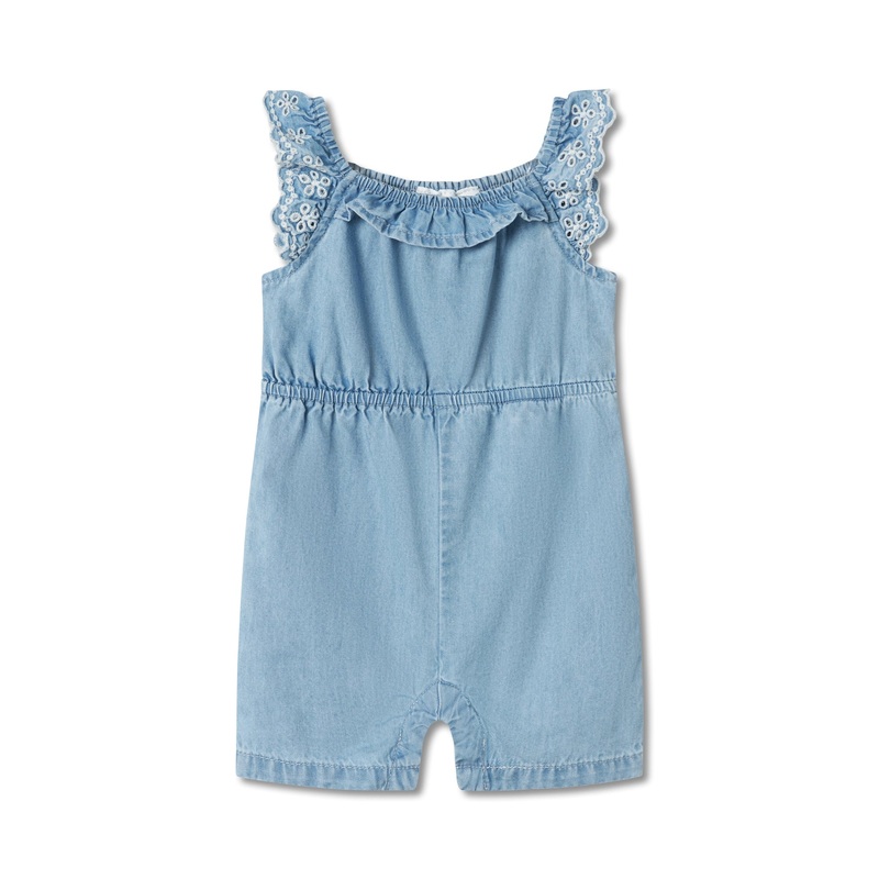 Cotton Denim Playsuit