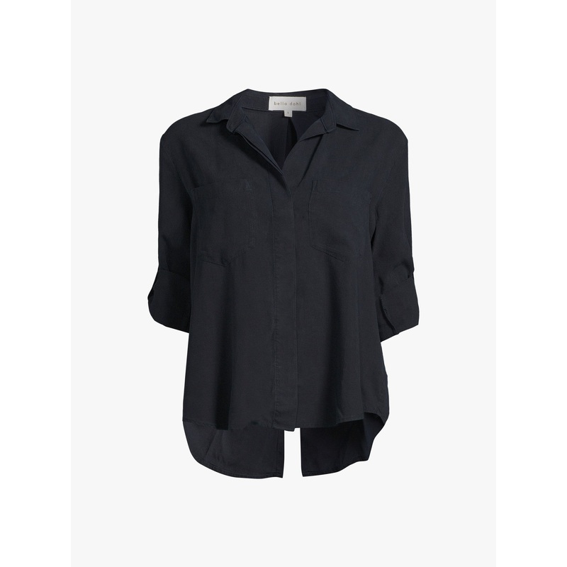 Split Back Button Down Shirt