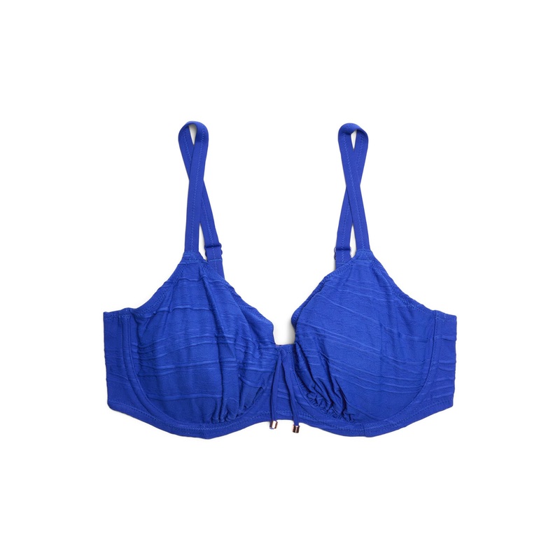 Beach Waves Under Wired Gathered Full Cup Bikini Top