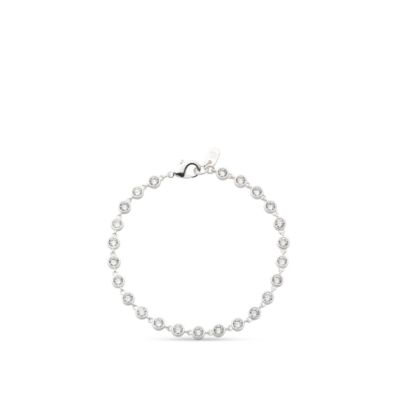 BR 7.25IN CZ TENNIS FLEX-SLVCRY