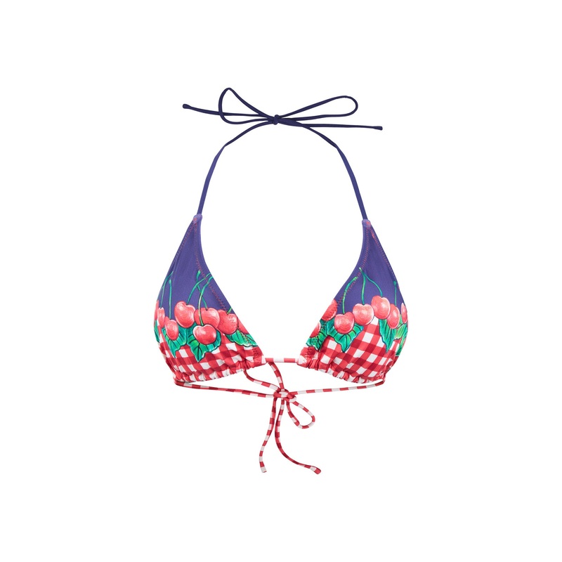 Tie Front Triangle Bikini Top