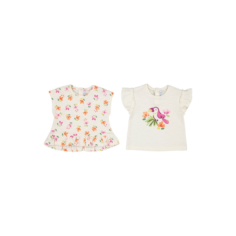 2 Short Sleeved Floral T-Shirts