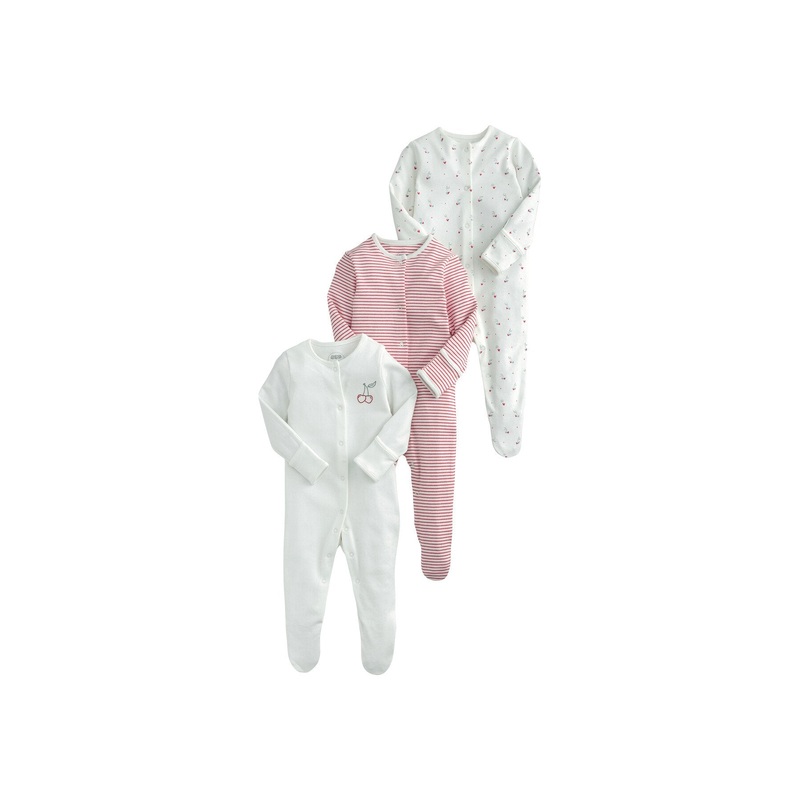 Ditsy Cherry Sleepsuits (Set of 3)