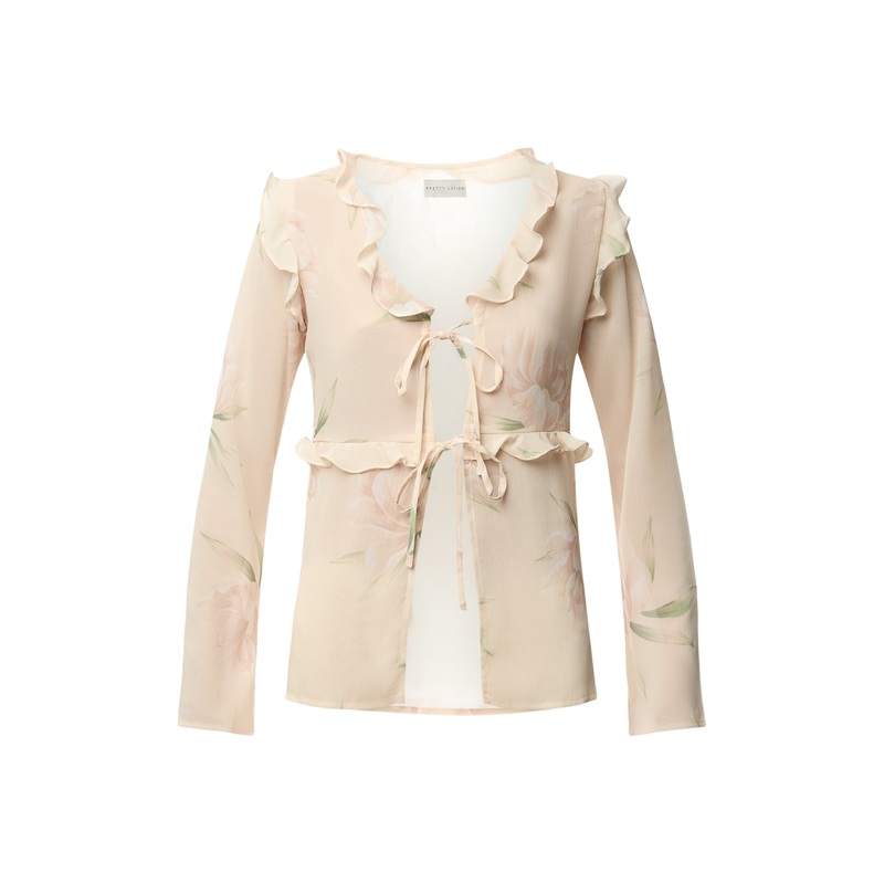 Leoni Ruffle Chiffon Top