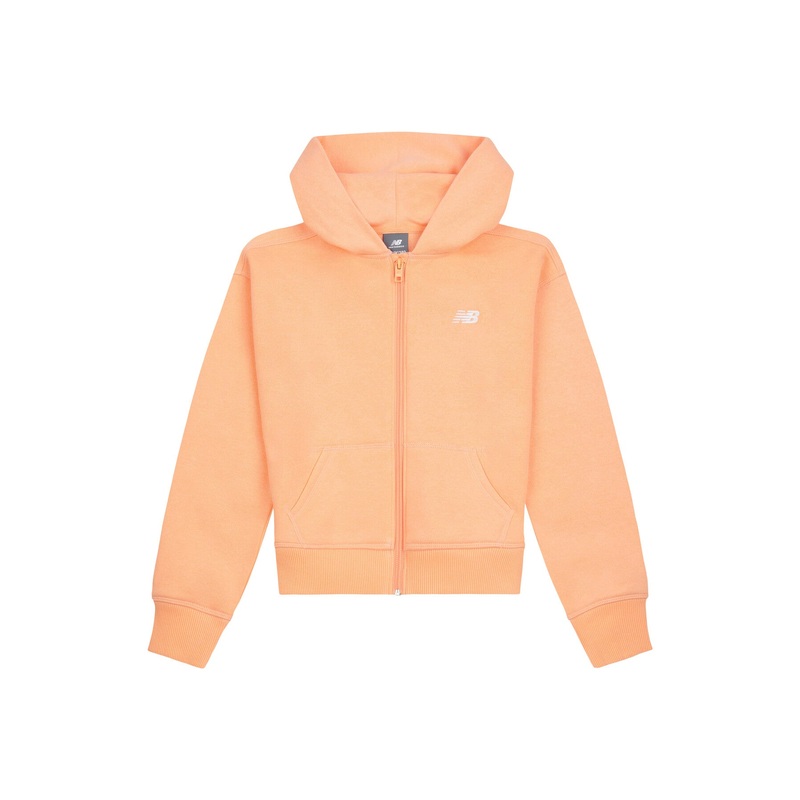 New Balance Brush Back Small Logo Full Zip Hoodie