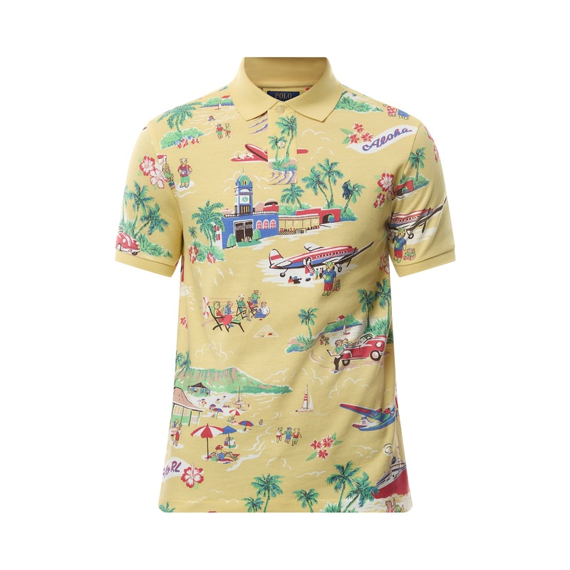 On Holiday Bear Scenic Polo