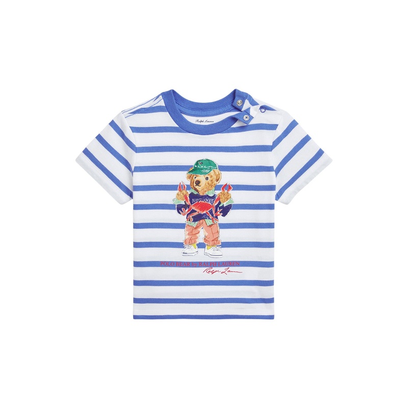 Polo Bear Striped Cotton Jersey T-Shirt