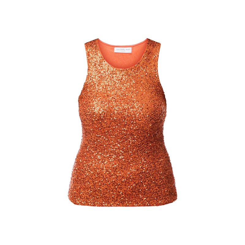 Rust Sequin Tank Top