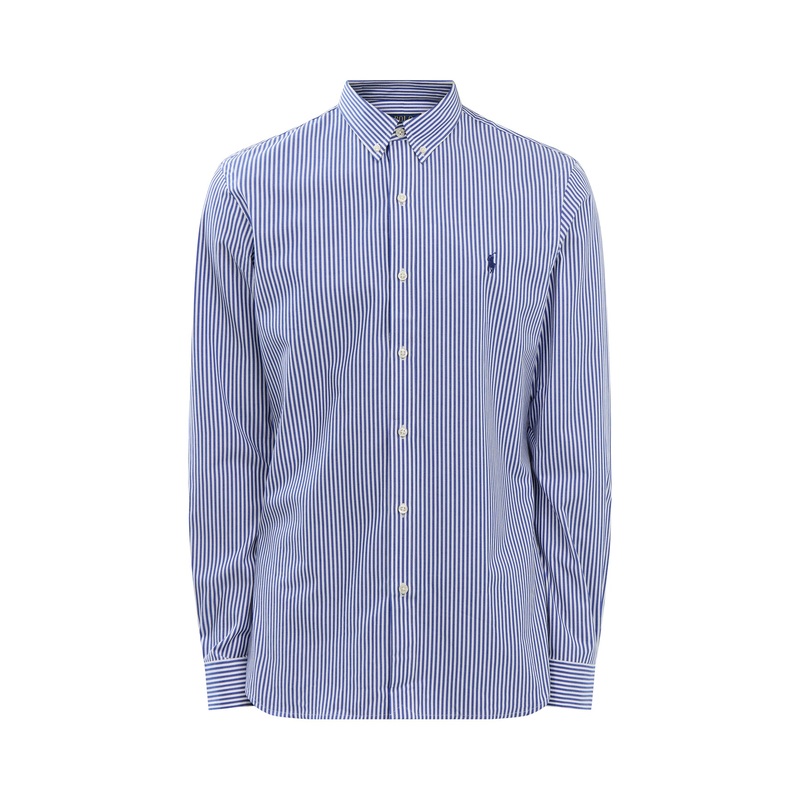 Slim Fit Stretch Poplin Stripe Shirt