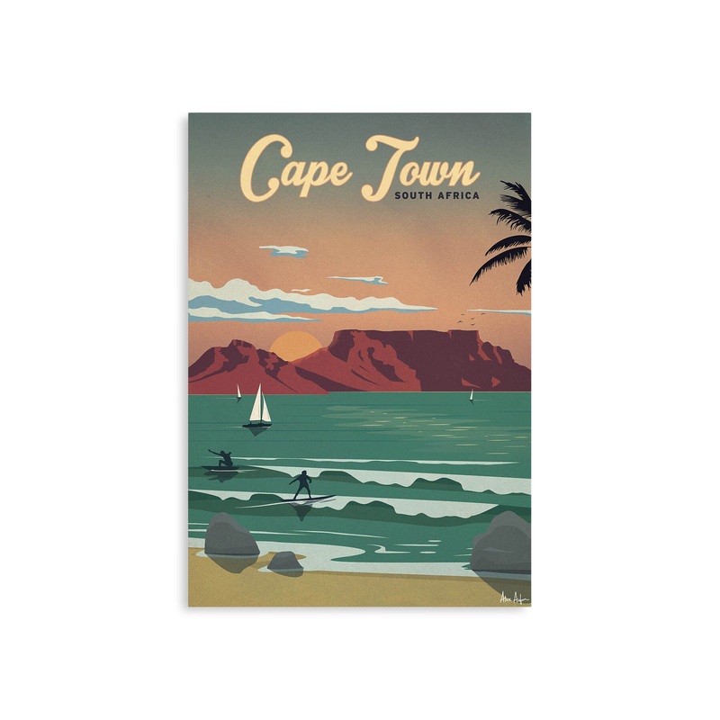 Alex Asfour Cape Town Travel Poster