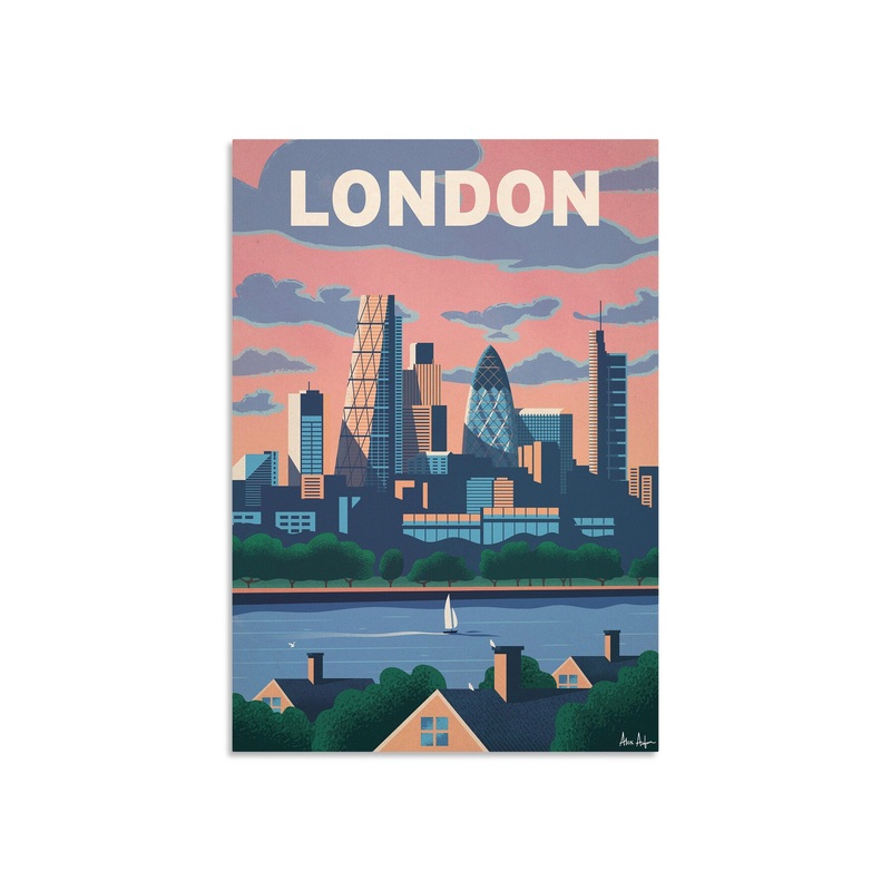 Alex Asfour London Travel Poster