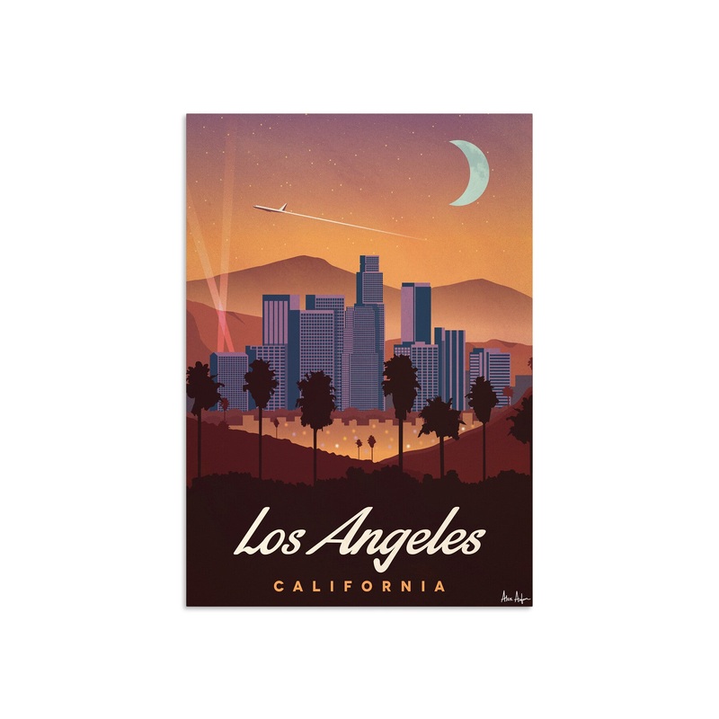 Alex Asfour Los Angeles Travel Poster