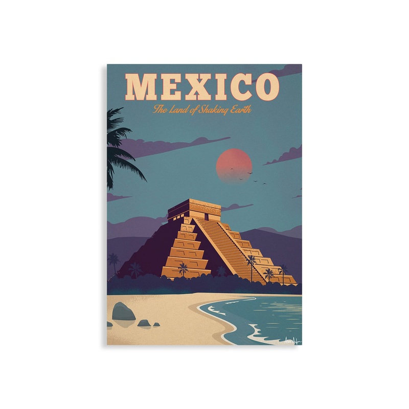 Alex Asfour Mexico Travel Poster