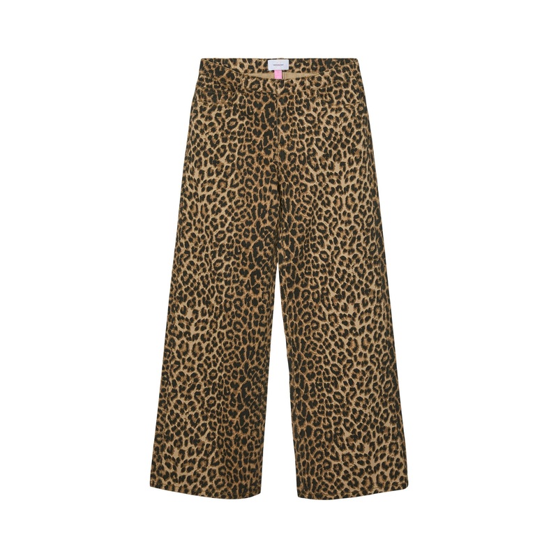Daisy High Rise Wide Leopard Jeans