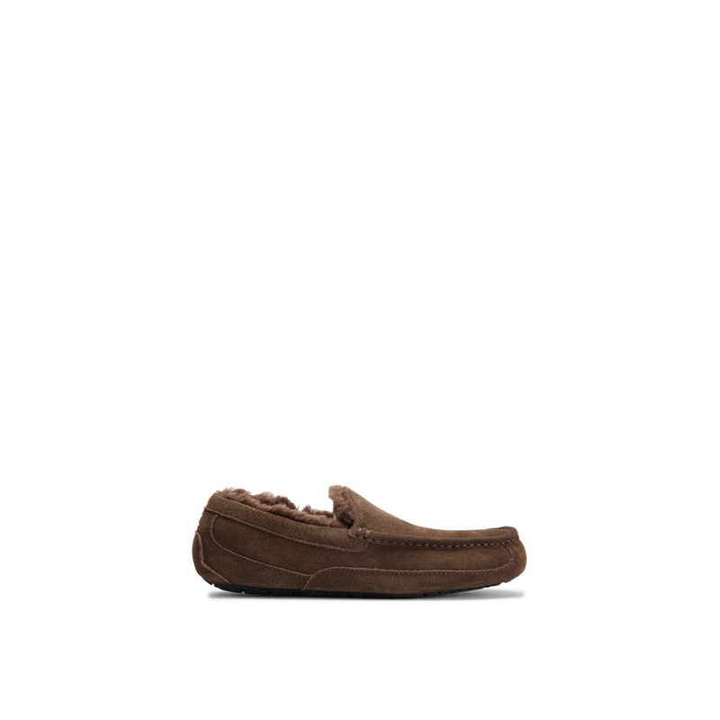 Mens Ascot Suede Slippers Espresso