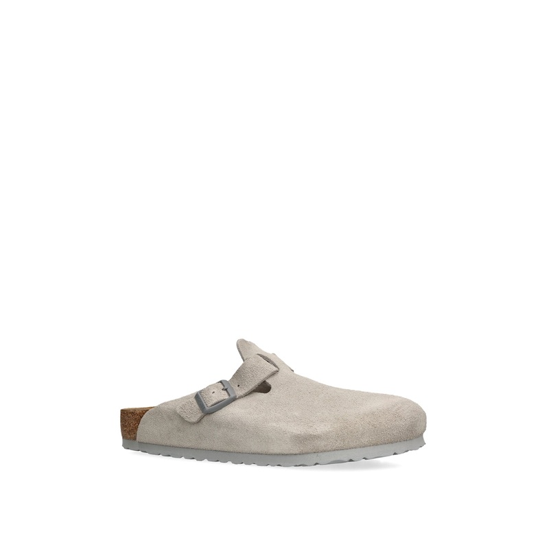 Boston Suede Mules Grey