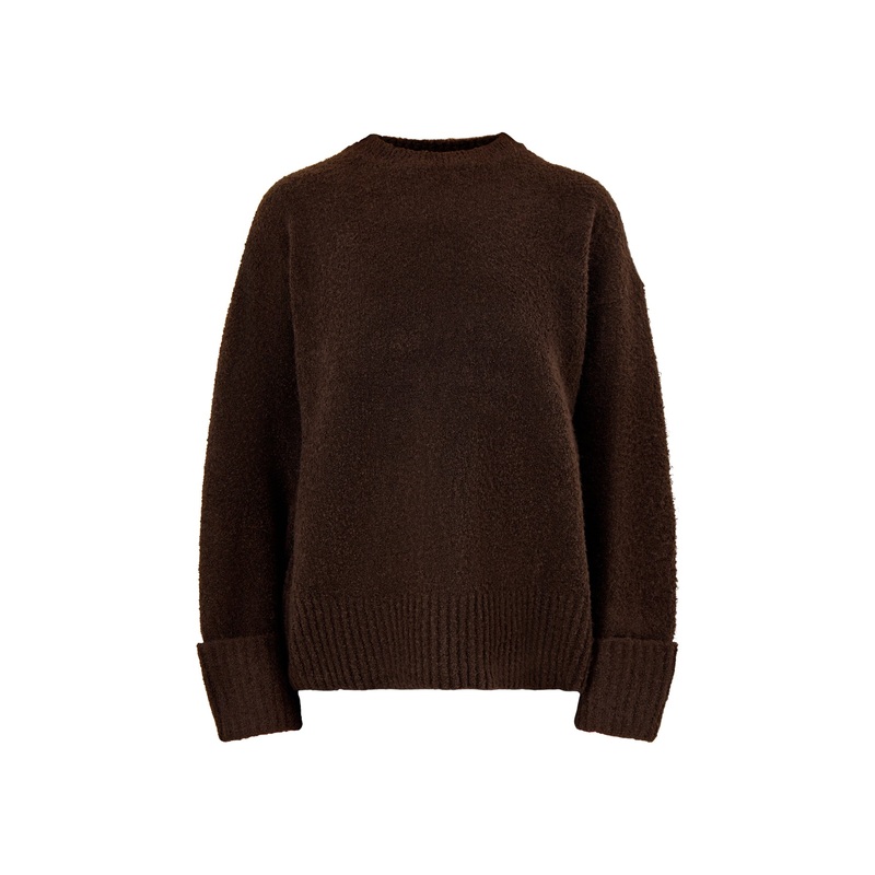 Camille Oversized Borg Jumper Brown