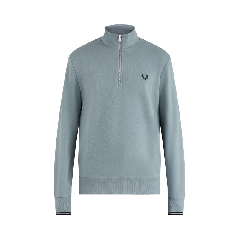 Half Zip Sweatshirt Grey Marl