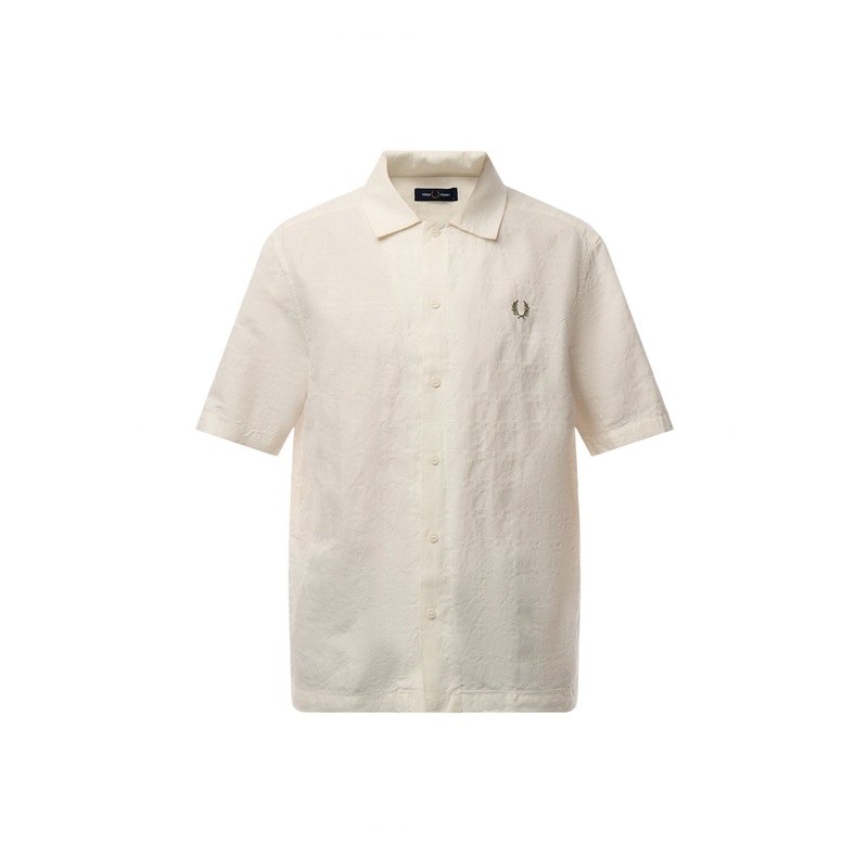 Jacquard Linen Blend S/S Shirt
