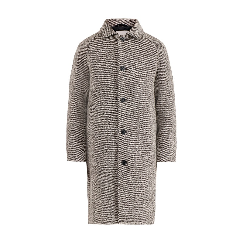 Michael Twill Wool Coat Charcoal