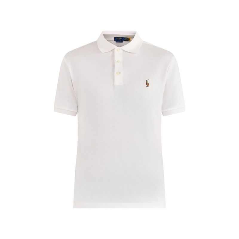 Pima Cotton Polo Top White