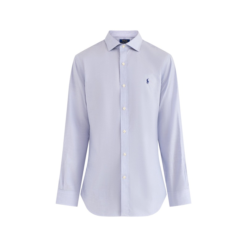 Slim Fit Estate Collar Dress Shirt Light Blue White