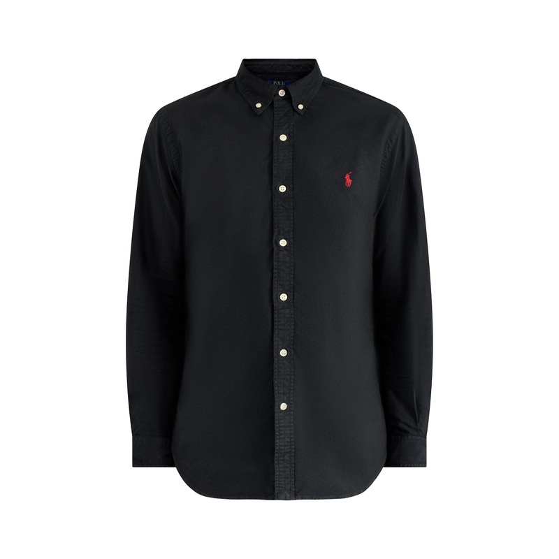 Slim Fit Oxford Shirt Black