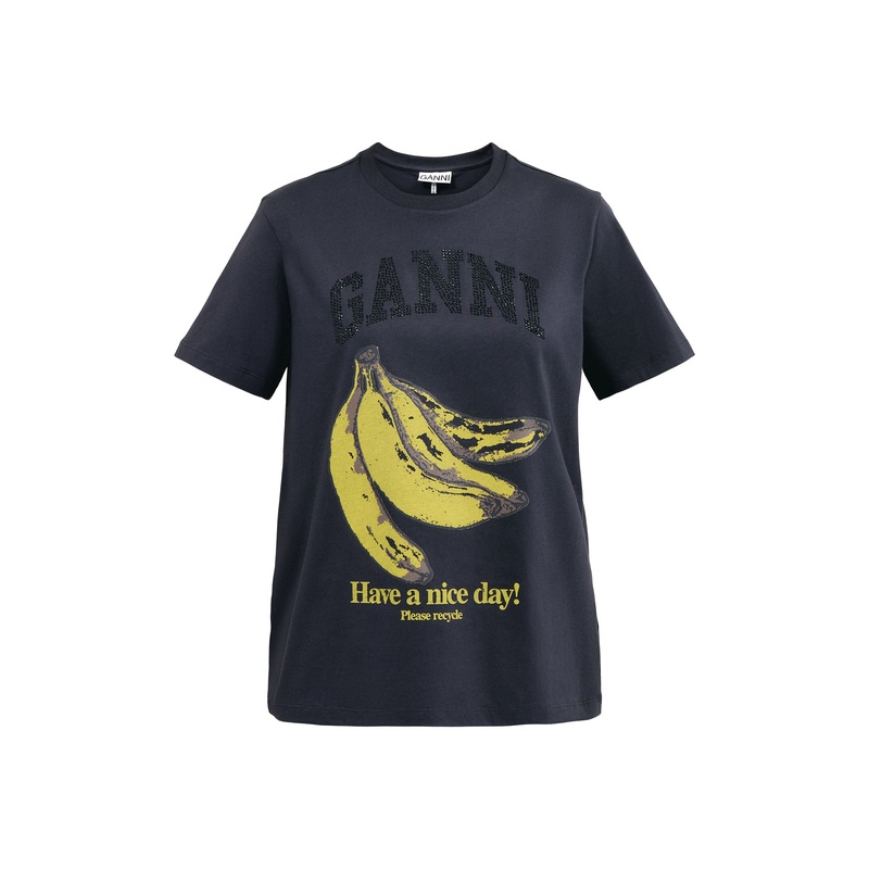Basic Cotton Jersey Banana Relaxed T-shirt