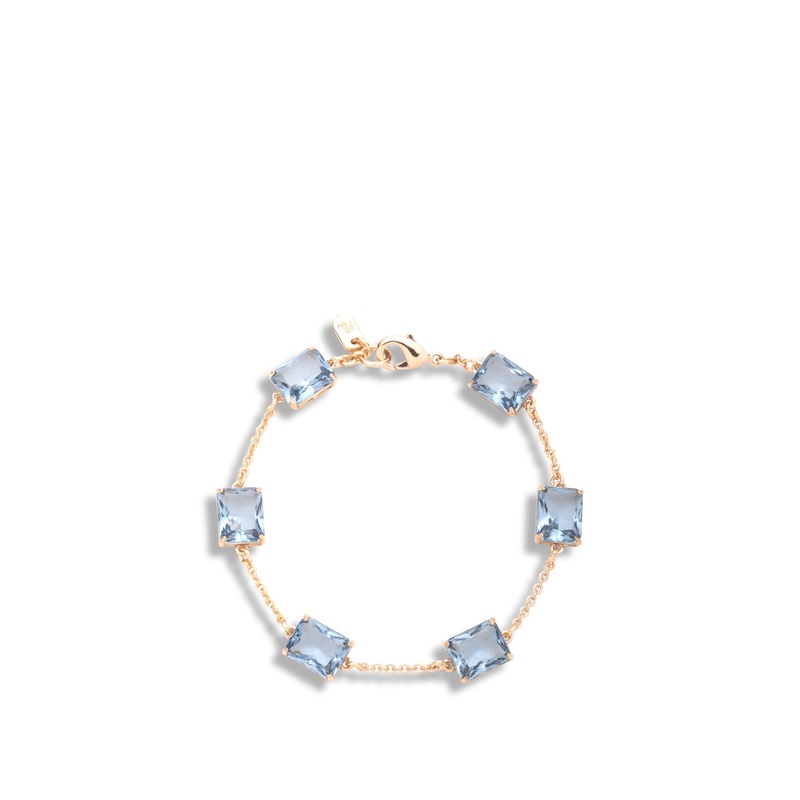 BR 7.25IN MULTI STONE FLEX - GLD/LT SAPP