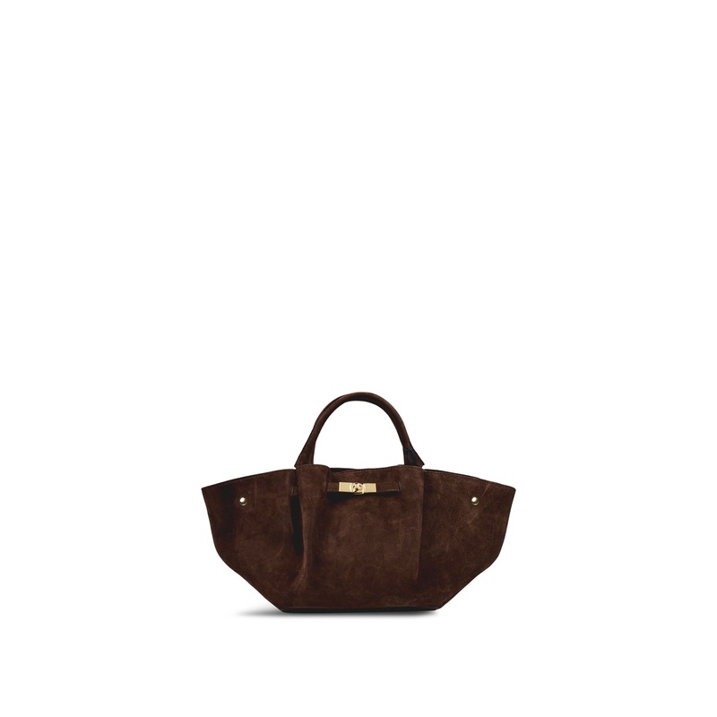 Feny Button Suede Top handle