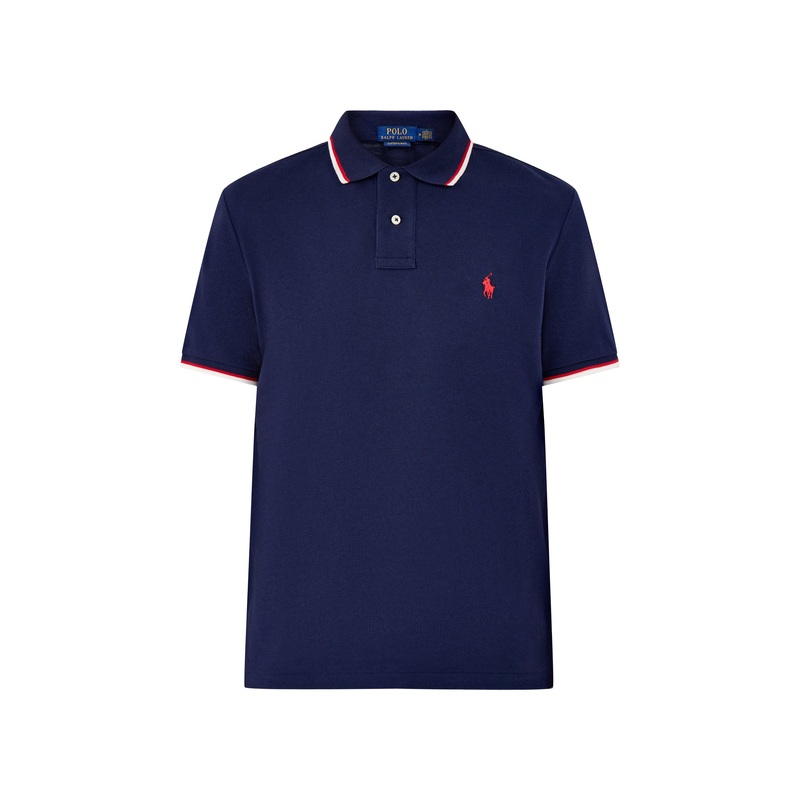 Tipped Collar Polo Top