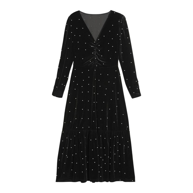 Velvet & Pearl Midi Dress