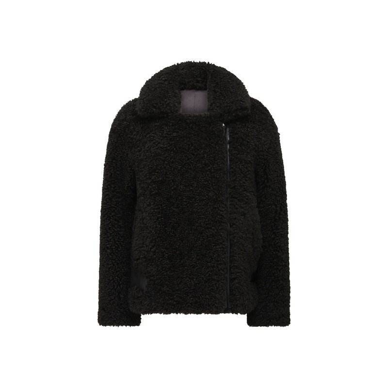 Belle Faux Fur Aviator Jacket