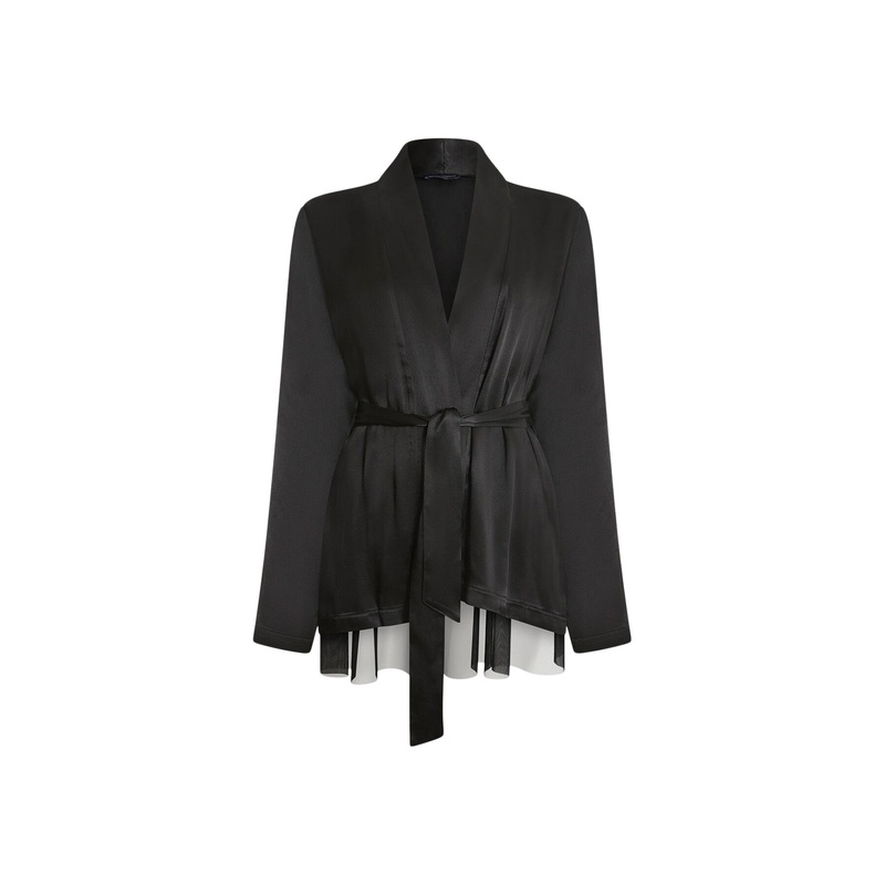 Belted Tulle Jacket