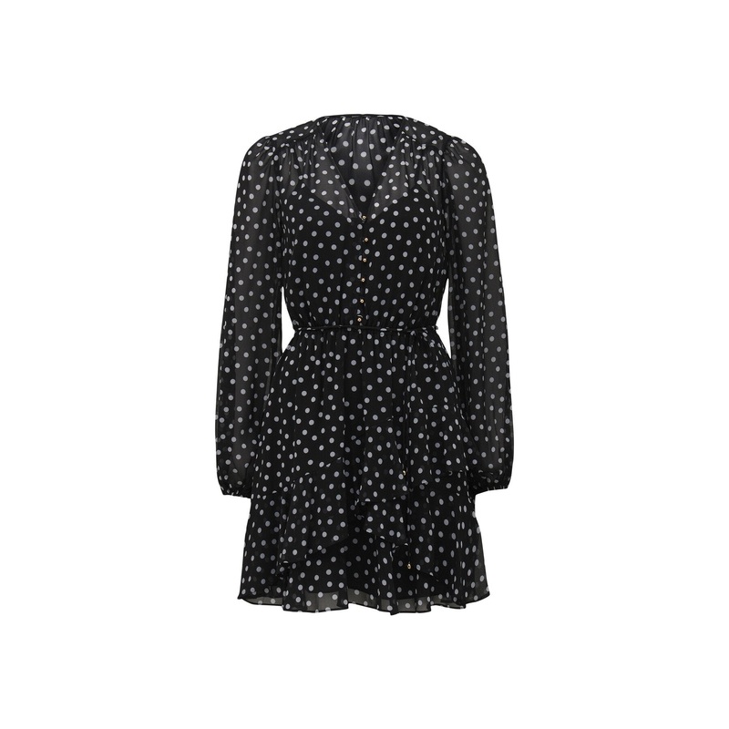 Esra Button Front Mini Dress