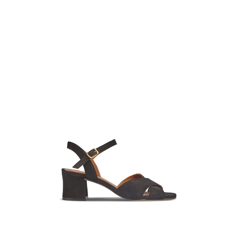 Alba Kid Suede Cross Front Sandal