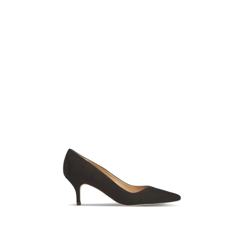 Farah Suede Asymmetric Kitten Heel Courts