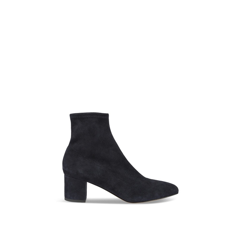 Grove Navy Low Block Stretch Ankle Boots