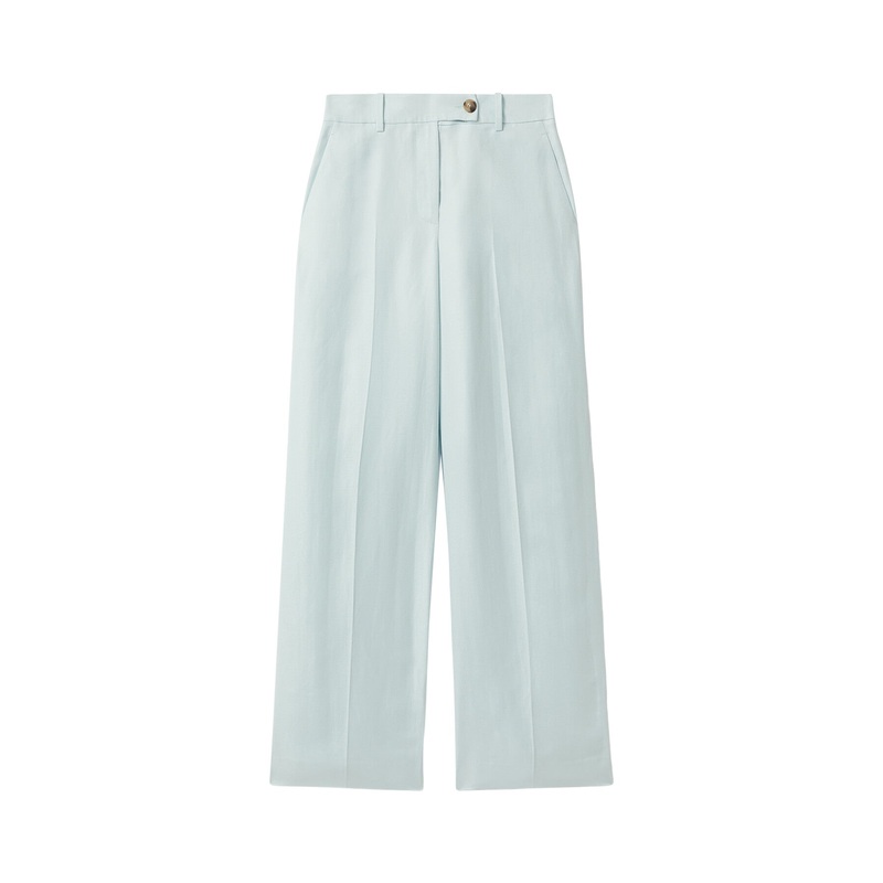 Lori Viscose-Linen Wide Leg Suit Trousers