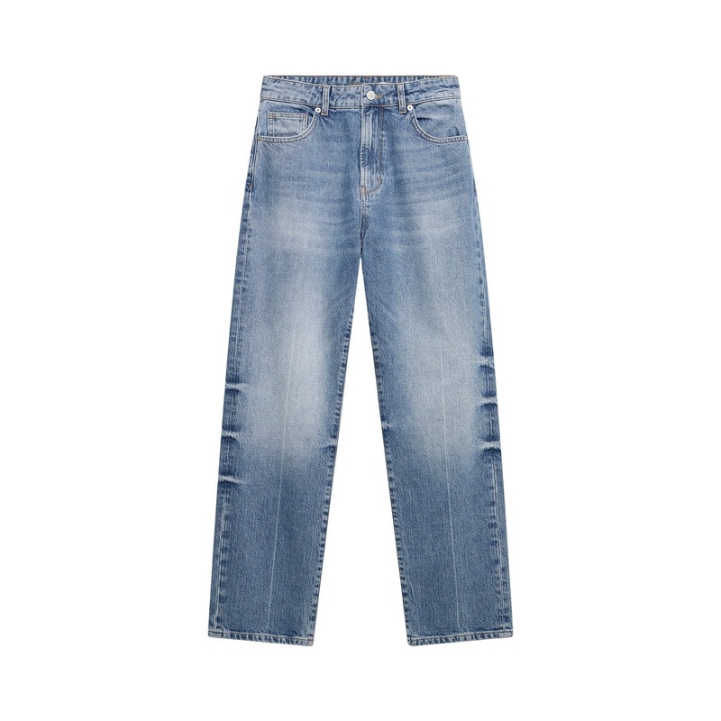 Mid Indigo Straight Jeans