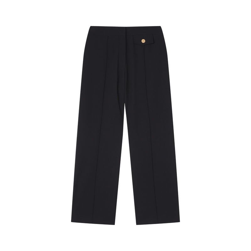 Soni Button-Detail Tailored Trousers