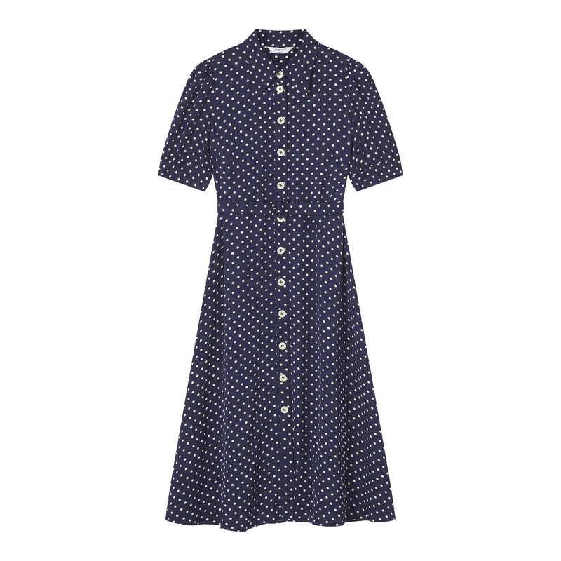 Valerie Navy And Cream Shirt Dress