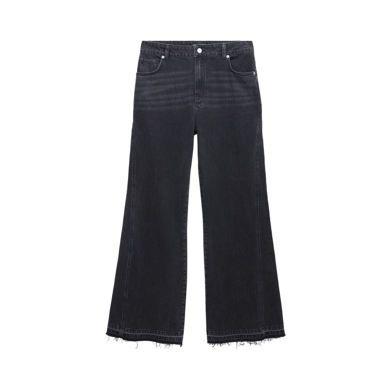 Washed Relaxed Flared Jeans