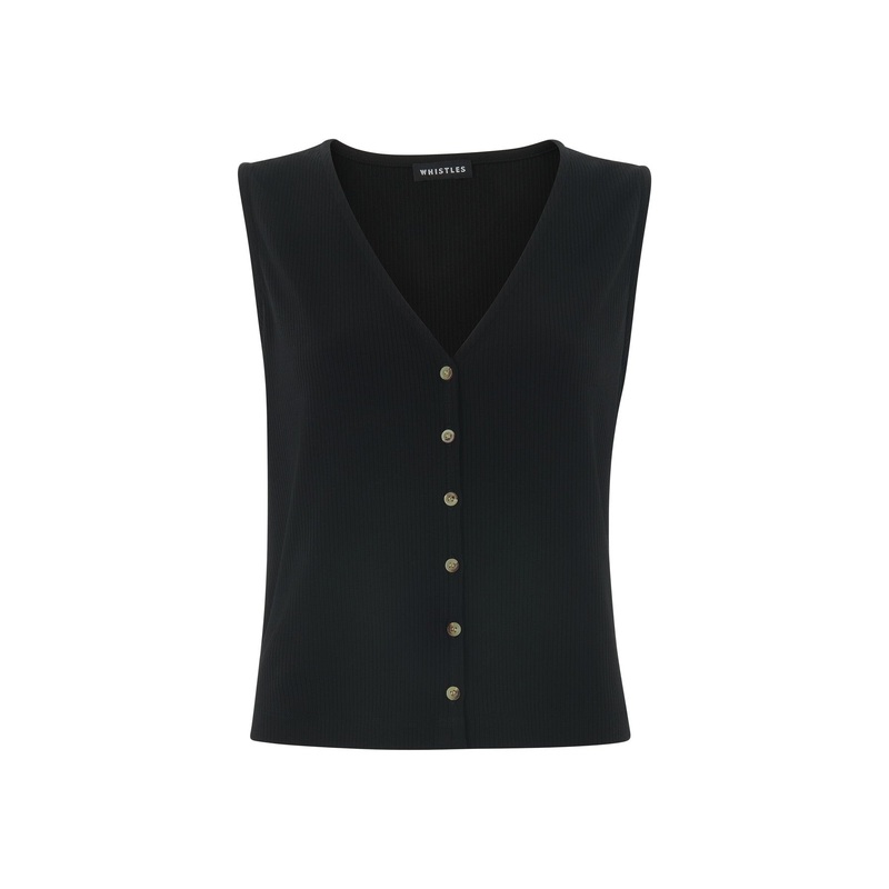 Button Front Rib Tank