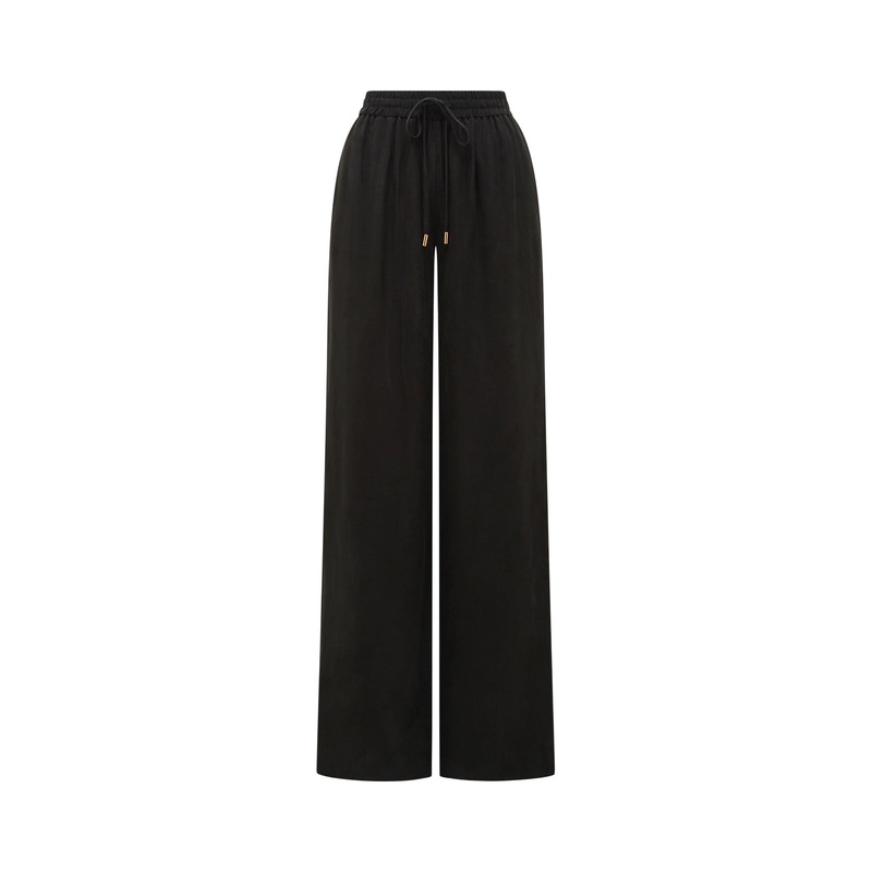 Emma Cupro Wide Leg Pants