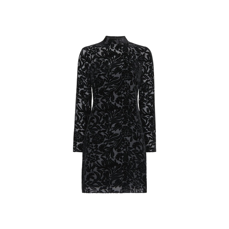Hot Fix Floral Velvet Dress