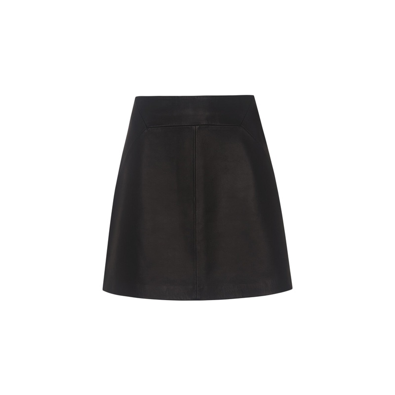 Leather A line Skirt